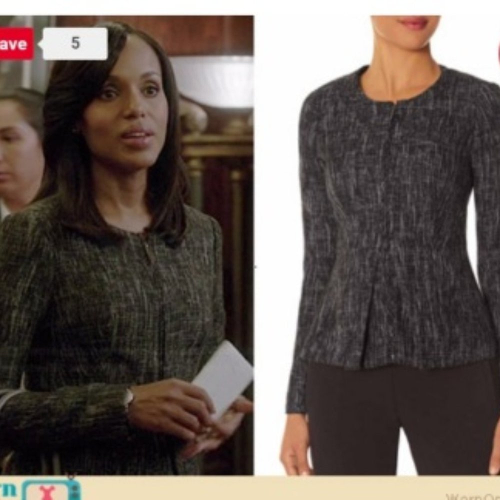 Limited scandal collection tweed beige/gray Blazer nwt